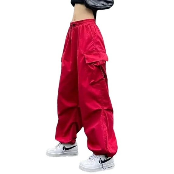 Autumn New Fashion Wide Leg Pants Women's Large Size Overalls Harajuku High Waist Pocket Loose Pants Women's Clothing Women's Pants-1-XXL