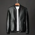 thumbnail image 1 of Autumn New Men Leather Coat Korean Fashion Leather Sheepskin Men Leather Jacket Trend Casual Fit Slim Baseball Clothes, 1 of 7