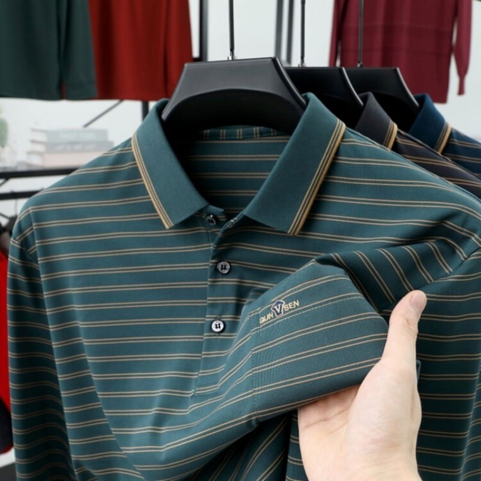 Autumn New Men‘s Shirt Highend Luxury Brand Exquisite Embroidery