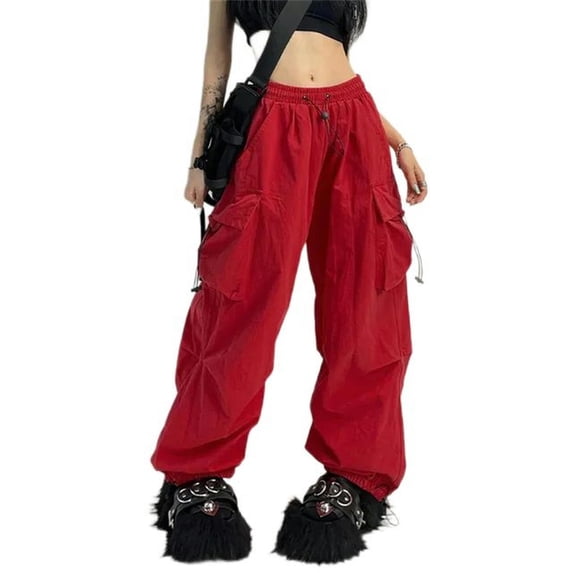 Autumn New Y2K Overalls Women's Loose Pants Punk Wide Leg Pants Women's Pants-1-XL