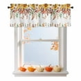 thumbnail image 1 of Autumn Orange Valances for Windows, 54 x 18in, Green Eucalyptus Leaves Sunflower Thanksgiving Rod Pocket Kitchen Valance Curtain Light Filtering Window Treatments for Living Room Bedroom, 1 Panel, 1 of 7