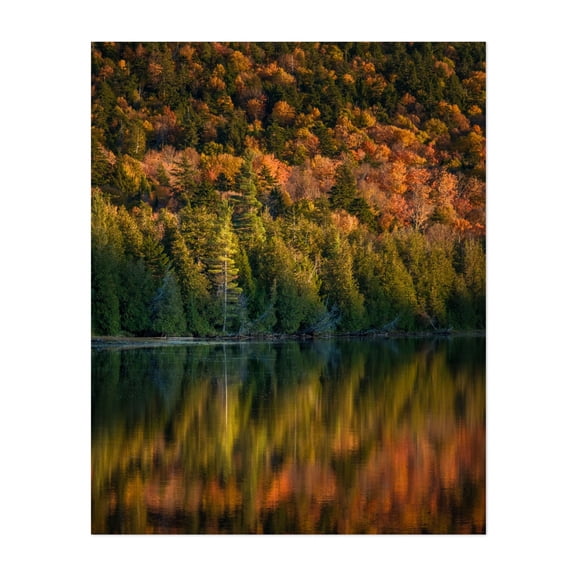 Autumn at Owen Pond, Adirondack Mountains 01 - New York Photography Autumn Forest Nature Scenic Woodland Landscape Wilderness Unframed Wall Art Print 18 x 24 inches