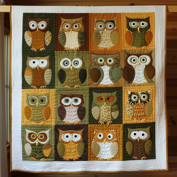 Autumn Owls Quilted Blanket - Walmart.com