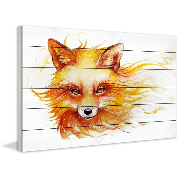 "Autumn" Painting Print on White Wood