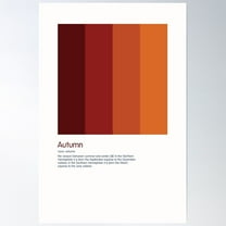 Autumn Palette With Definition Poster Wall Art, Modern Wall Decor For Living Room Bedroom, 8x12 UNFRAMED