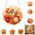 thumbnail image 1 of Autumn Pearl Diamond Art Kits for Adults,DIY Bead Picture Art Kit with 7.5in Acrylic Suncatcher Puzzle,Window Hanging Home Decor,6 Styles(C), 1 of 7