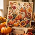 thumbnail image 1 of Autumn Pearl Diamond Painting Kit , Thanksgiving Complete Craft Set for Home Wall Table Decor Display, Festive Pearl Diamond Painting Kit for Seasonal Party Decoration Gift(Fox Autumn), 1 of 8