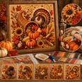 thumbnail image 1 of Autumn Pearl Painting Kit, Beginner Pearl Diamond Art Kit with Frame, Rhinestones Beads and Tools, Fall Pumpkin Sunflower Craft for Adults and Thanksgiving Decor, 1 of 6