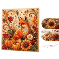 thumbnail image 1 of Autumn Pearl Painting Kit,DIY Pumpkin 3D Diamond Art with Colorful Pearl Beads for Adults,6 Farmhouse Harvest Patterns Fox Squirrel Birdhouse Watering Can Wheelbarrow Pumpkin,Decoration Gift,1pc A, 1 of 7