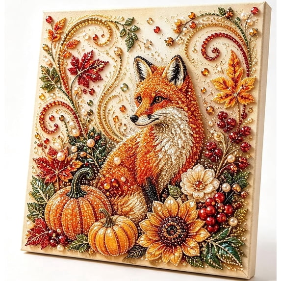 Autumn Pearl Painting Kit, DIY Pumpkin Diamond Pearl Art Craft for Adults, Fall Bead Painting Kit, Harvest Seasonal Home Decor, Thanksgiving Decorative Gift