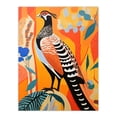 thumbnail image 1 of Autumn Pheasant Bird Portrait Vibrant Folk Art Oil Painting Orange Blue Red Patterns Unframed Wall Art Print Poster Home Decor Premium, 1 of 5