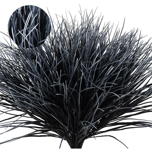 Autumn Picks,Fake Plant Grass Stems Artificial Monkey Grass Faux Onion Grass Fall Greenery Outdoor Fall Fake Leaves Outdoor Plants Fall for Landscaping,Garden Patio,Porch, Hanging Planter(Gold)