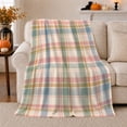 thumbnail image 1 of Autumn Plaid Check, Festive autumn celebration Scene, Warm Flannel Blanket for Living Room and Family Room with Detailed Artwork, Art Lovers autumn celebration Gift, Festive Home Decor, 1 of 9