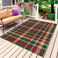 thumbnail image 1 of Autumn Plaid Outdoor Rug 3x5 Ft, Non Slip Washable Area Rug, Red Green Tartan Gingham Farmhouse Checkered Patio Rugs Carpet Runner, Large Floor Mat for Indoor/Outdoor Deck Porch Camping, 1 of 8