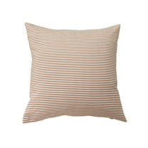 Autumn Plaid Pillow Cover Orange Decorative Throw for Sofa Couch Breathable Fabric Home Decor Accent