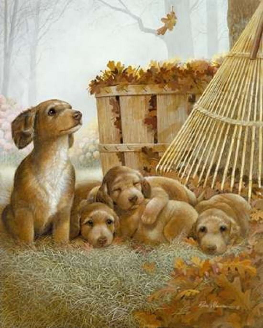 Autumn Playtime Canvas Art - Ruane Manning (24 x 30)