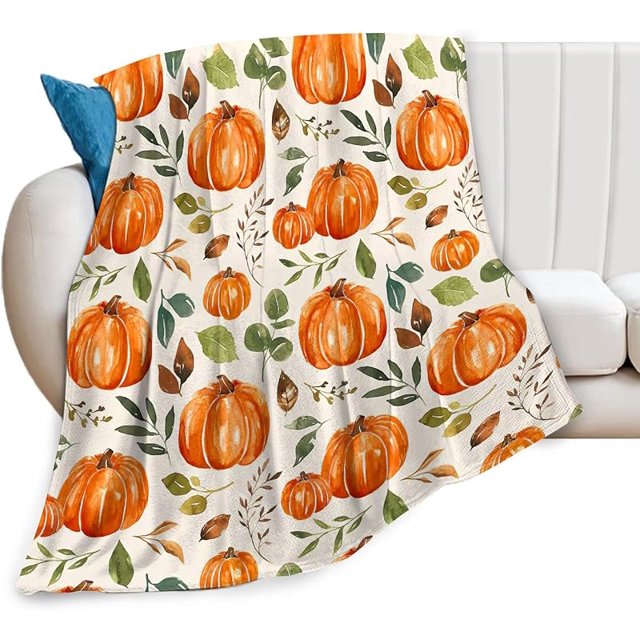 Autumn Pumpkin Blanket Case Throw Blanket Case Pumpkin Decor