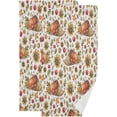 thumbnail image 1 of Autumn Pumpkin Cornucopia Hand Towels for Bathroom, Thanksgiving Day Sunflower Kitchen Towel 2 PCS Ultra Soft and Highly Absorbent Decorative Fingertip Face Bath Towels for Spa & Hotel, 28.3"x 14.4", 1 of 5