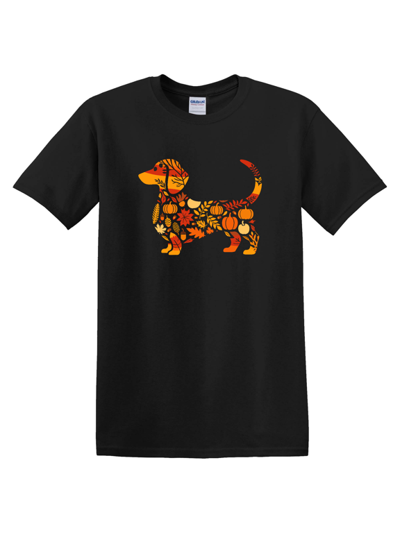 Autumn Pumpkin Fall Dachshund Thanksgiving T-Shirt
