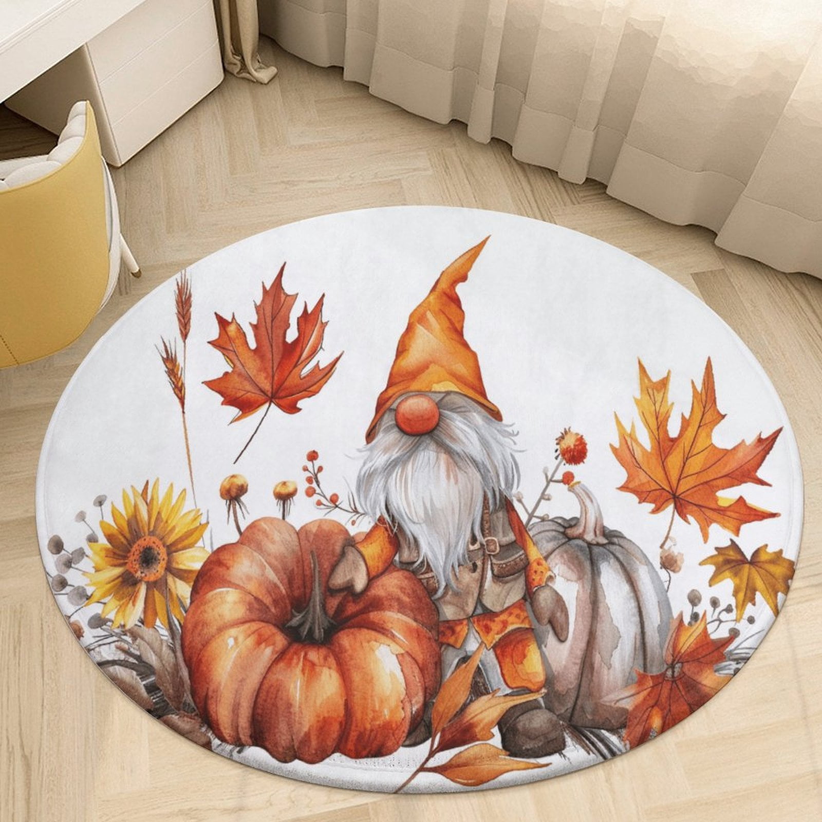 Holiday Gnome Joy Round Carpet NCU0TD1278