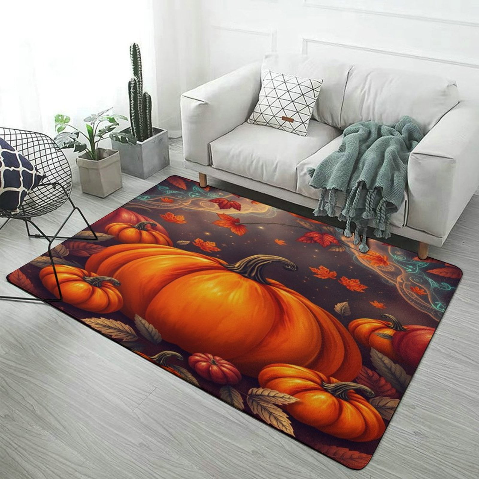 Autumn Pumpkin Harvest Light Luxury Home Carpets Living Room Ration ...