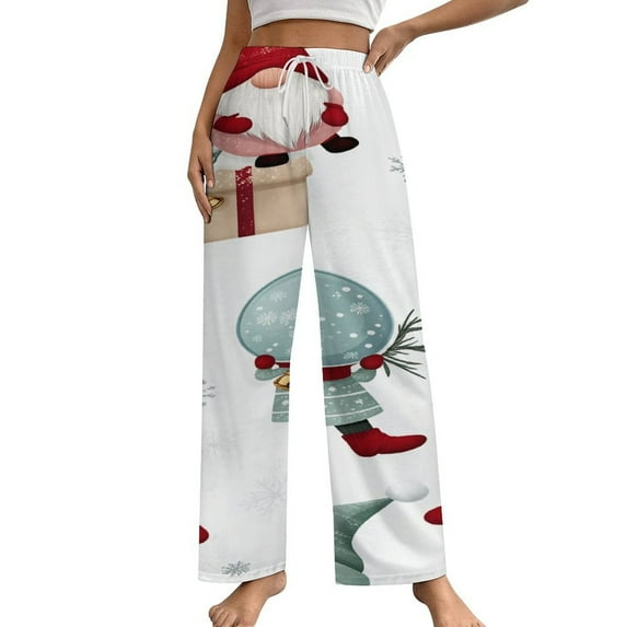 Autumn Pumpkin Leaves Thanksgiving Pajama Pants Breathable with Pockets Pajamas For Lady Vintage Sleeping Pants Bedroom Homewear