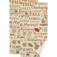 thumbnail image 1 of Autumn Pumpkin Quote Hand Towels for Bathroom, Fall Thanksgiving Kitchen Towel 2 PCS Ultra Soft and Highly Absorbent Decorative Fingertip Face Bath Towels for Spa & Hotel, 28.3"x 14.4", 1 of 5