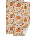 thumbnail image 1 of Autumn Pumpkin Vintage Hand Towels for Bathroom, Fall Berry Maple Kitchen Towel 2 PCS Ultra Soft and Highly Absorbent Decorative Fingertip Face Bath Towels for Spa & Hotel, 28.3"x 14.4", 1 of 5