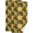 thumbnail image 1 of Autumn Pumpkins Corn 2 PCS Hand Towels for Bathroom, Fall Harvest Watercolor Kitchen Towel Ultra Soft and Absorbent Decorative Fingertip Face Bath Towels for Spa & Hotel, 28.3"x 14.4", 1 of 5