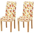thumbnail image 1 of Autumn Pumpkins Leaves Dining Room Chair Covers Fall Maples Corn Thanksgiving Chair Slipcovers Seat Protector Removable Washable Chair Cover For Home Kitchen Restaurant Hotel 4pcs, 1 of 6