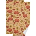 thumbnail image 1 of Autumn Pumpkins Retro 2 PCS Hand Towels for Bathroom, Fall Sunflower Kitchen Towel Ultra Soft and Absorbent Decorative Fingertip Face Bath Towels for Spa & Hotel, 28.3"x 14.4", 1 of 5