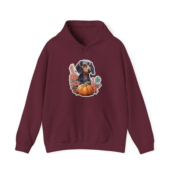 Autumn Pup: Dachshund & Pumpkins Hoodie Collection - Unisex Heavy Blend™