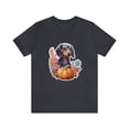 thumbnail image 1 of Autumn Pup: Dachshund & Pumpkins Tee - Unisex Jersey Short Sleeve Tee, 1 of 4