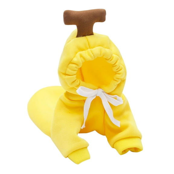 BESTYASH Dog Costume Banana Hoodie Yellow Polyester 1Set