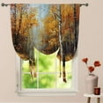 thumbnail image 1 of Autumn Red Maple Forest Window Curtain for Living Room Roman Curtain Kitchen Tie-up Curtains Adjustable Drapes, 1 of 5