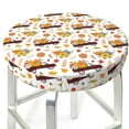 Autumn Red Truck Bar Stool Covers, 1214 Inch Bar Stool Covers Round