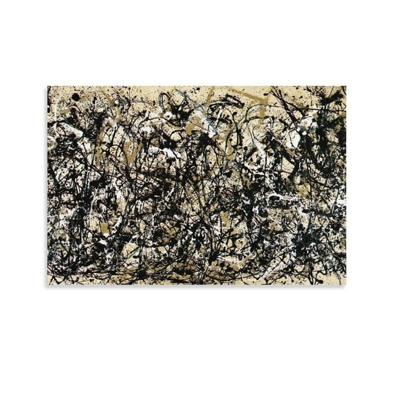 Autumn Rhythm by Jackson Pollock Painting Poster Posters Wall Art Painting Canvas Gift Living Room Prints Bedroom Decor Poster Artworks 12x18inch(30x45cm)