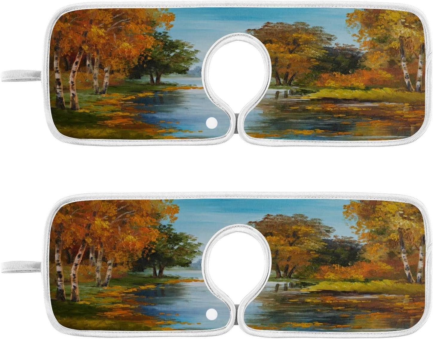 Autumn River Forest Sink Splash Guard for Faucet 2 Packs Faucet ...