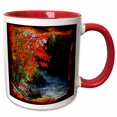 thumbnail image 1 of 3drose, Autumn River Rapids, 11oz Two-tone Red Mug, 1 of 6
