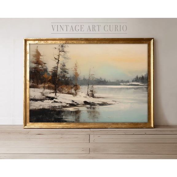Autumn River Scene Print, Forest Stream Print, Fall Nature Wall Art Decor Home Decor #4626, 8x12 UNFRAMED