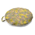 thumbnail image 1 of Autumn Round Floor Cushion with Handle, Floral Fall Foliage Dry Leaves Double Exposure Style Pattern, Decorative Pillow for Living Room & Dorms, 18" Round, Ceil Blue Ecru, by Ambesonne, 1 of 4