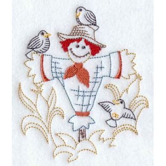 Autumn Scarecrow - Embroidery America Premium Flour Sack Towel