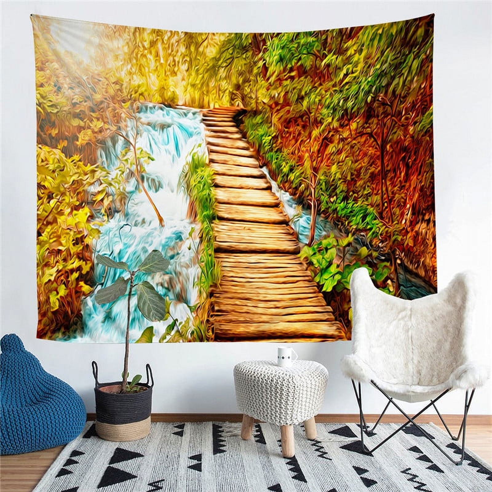 Autumn Scenic Tapestry Wall Hanging Nature Aesthetic for Bedroom