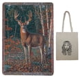 thumbnail image 1 of Autumn Sentinel Deer 50" x 60" Inspirational Tapestry Throw Blanket & Angel Tote, Friendship, Religious, Sympathy, Memorial, Bereavement, 1 of 3