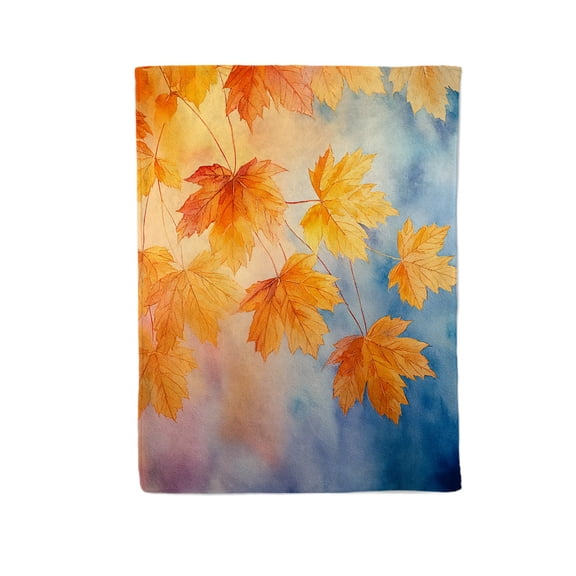 Autumn Serenity LeavesSoft Printed Throw Blanket - All-Season Cozy Indoor Use for Couch, Bed, Car, Camping & Travel - Perfect Gift for Kids, Boys and Girls