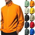 thumbnail image 1 of Autumn Shell Jackets for Men Full Zip-up Long Sleeve Solid Color Mens Jacket with Side Pockets Waterproof Rain Jackets Windbreaker Outdoors Activewear Plus Size S-4XL, 1 of 10