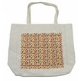 thumbnail image 1 of Autumn Shopping Bag, Pine Cones Harvest Maple Leaves Season Time Fall Themed Composition Colorful, Eco-Friendly Reusable Bag for Groceries Beach and More, 15.5" X 14.5", Cream, by Ambesonne, 1 of 2