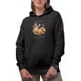 thumbnail image 1 of Autumn Shows Us How Beautiful It Is to Let Things Go, Watercolor Deer Art Merch Gift, Black Hooded Sweatshirt or Hoodie, 2XL, 1 of 5