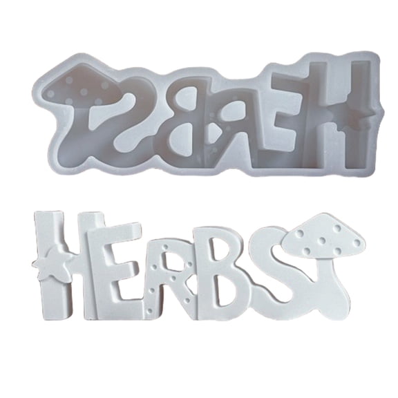 Autumn Silicone Epoxy Resin Letters with Mushroom Castings Plasters