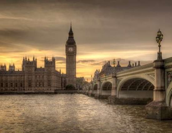 Autumn Skies-London-England Canvas Art - Rod Edwards (22 x 28)